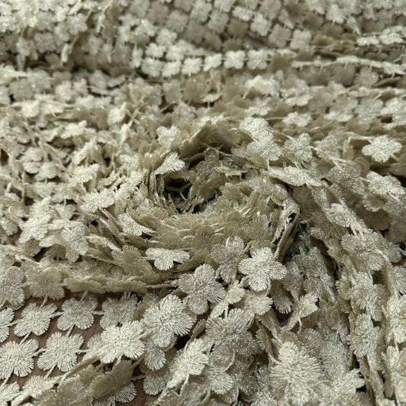 Tecido Renda Guipuir Bege Gold • Conexão Tecidos