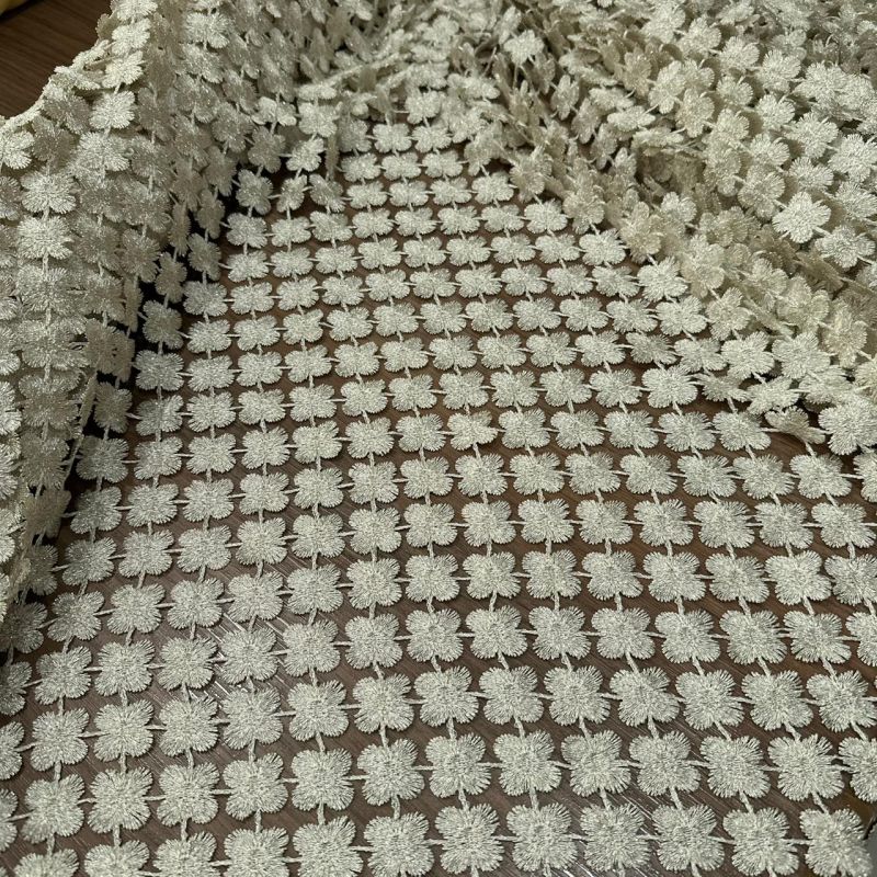 Tecido Renda Guipuir Bege Gold • Conexão Tecidos