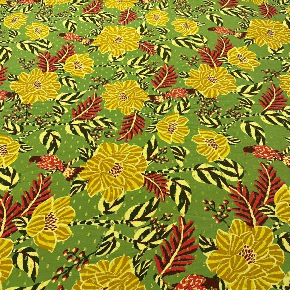 Tecido Viscose Estampada Tropical Paisley Safari Foil • Conexão