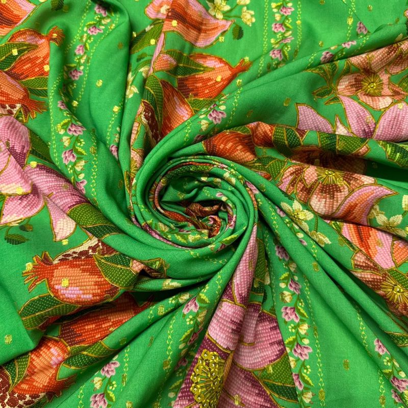 Tecido Viscose Estampada Bali Foil • Conexão Tecidos