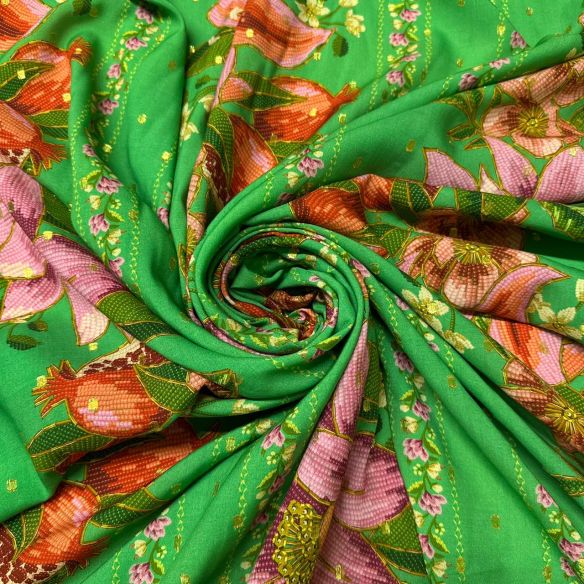 Tecido Viscose Estampada Bali Foil • Conexão Tecidos