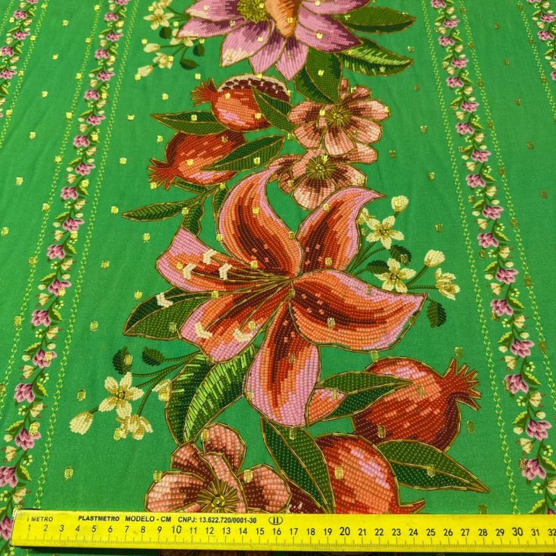 Tecido Viscose Estampada Bali Foil • Conexão Tecidos