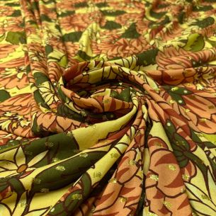 Tecido Viscose Estampada Alegria das Cores Foil • Conexão Tecidos