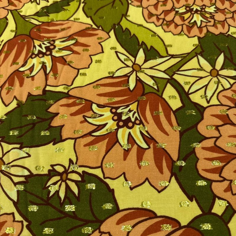 Tecido Viscose Estampada Alegria das Cores Foil • Conexão Tecidos