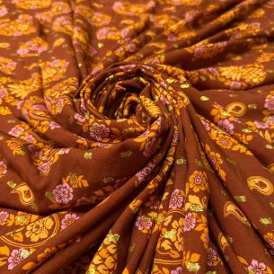 Tecido Viscose Estampada Boho Foil • Conexão Tecidos