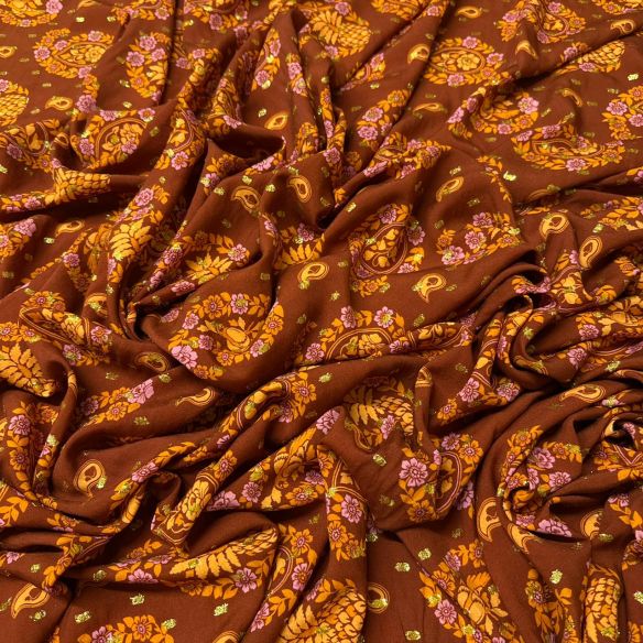 Tecido Viscose Estampada Boho Foil • Conexão Tecidos