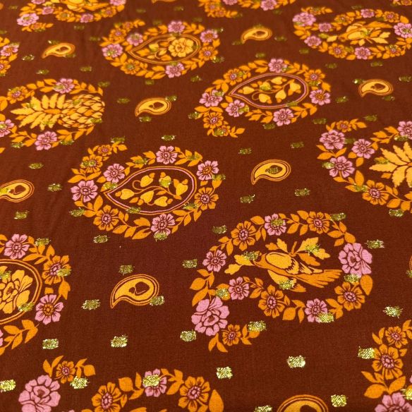 Tecido Viscose Estampada Boho Foil • Conexão Tecidos