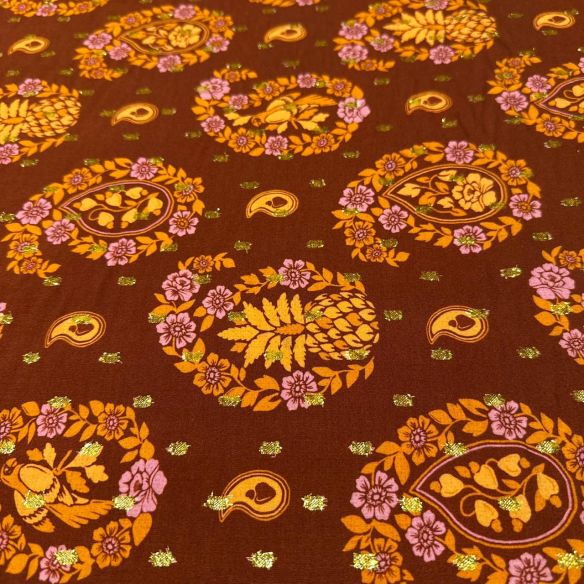 Tecido Viscose Estampada Boho Foil • Conexão Tecidos