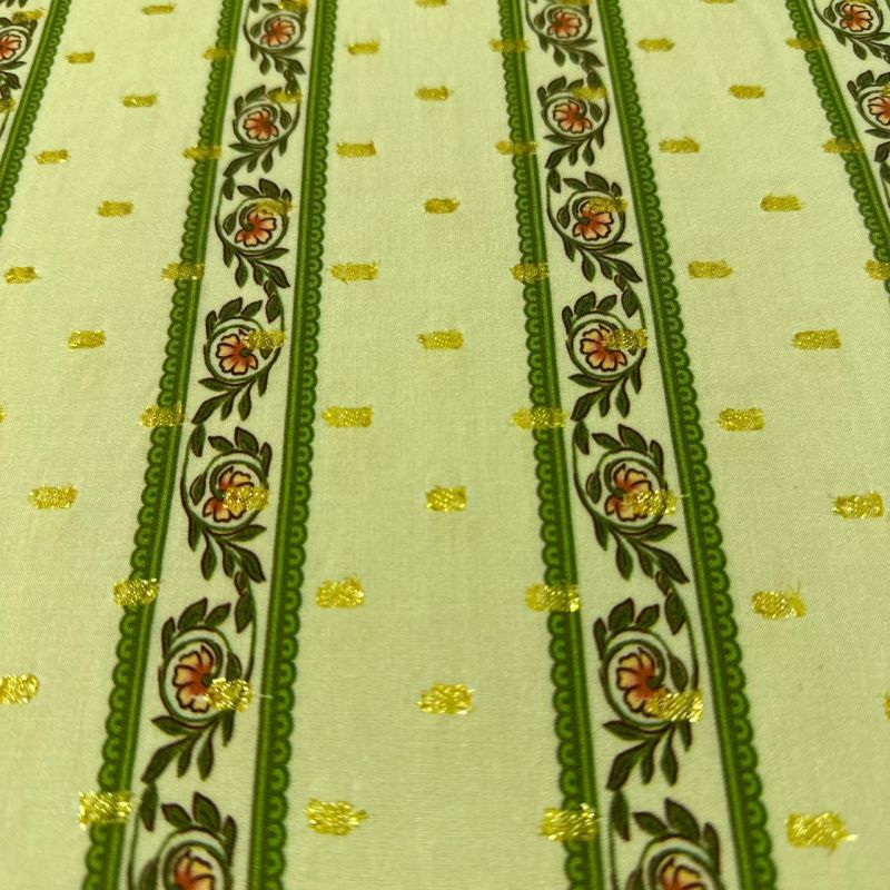 Tecido Viscose Estampada Boho Garden Foil • Conexão Tecidos