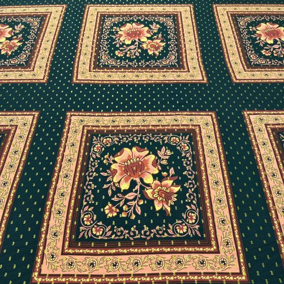 Tecido Viscose Estampada Quadros Boho Foil • Conexão Tecidos