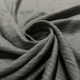 Tecido Linho Puro Cinza Listrado • Conexão Tecidos 2