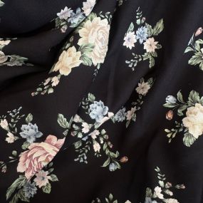 Tecido Viscose Estampada Floral Romance Vintage • Conexão Tecidos 2