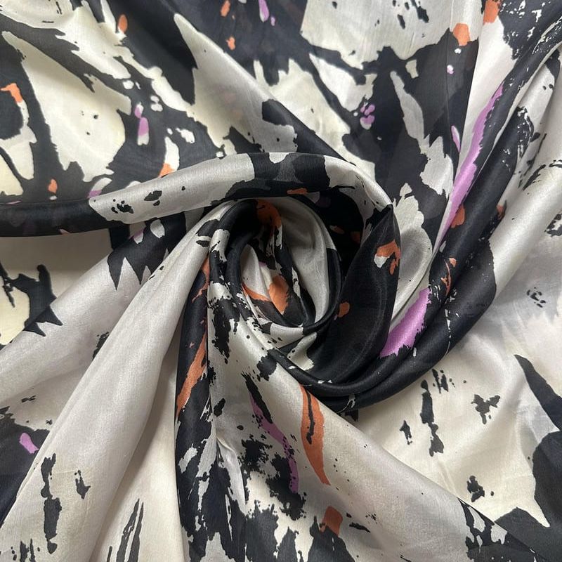 Tecido Palha De Seda Estampada Botânica Artística • Conexão Tecidos