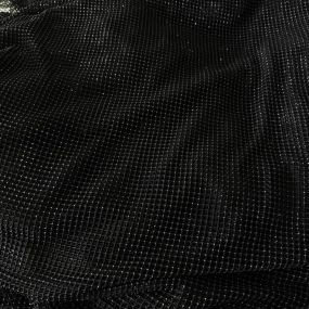 Tecido Renda Arrastão Com Strass Black • Conexão Tecidos