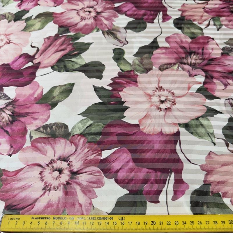 Tecido Musseline Devorê Florence Imperial • Conexão Tecidos