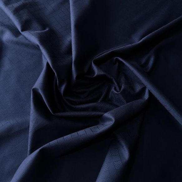 Tecido Sarja Lisa Marinho Noite Jacquard • Conexão Tecidos