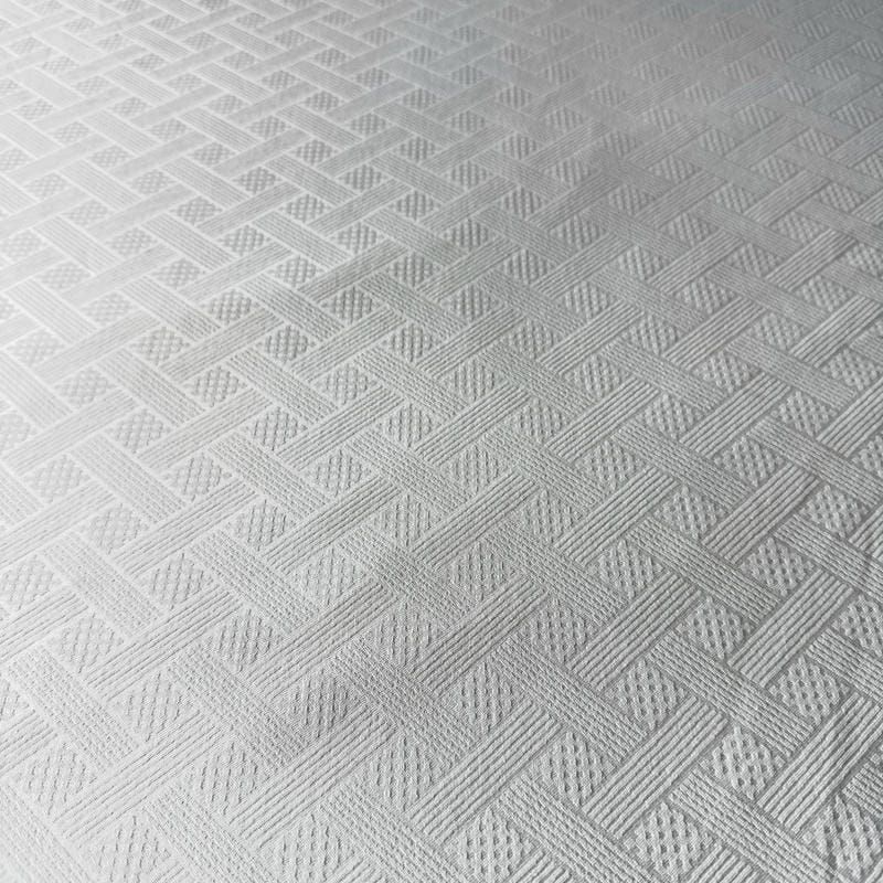 Tecido Sarja Lisa Branco Jacquard • Conexão Tecidos