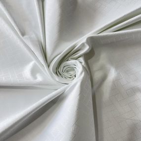 Tecido Sarja Lisa Branco Jacquard • Conexão Tecidos