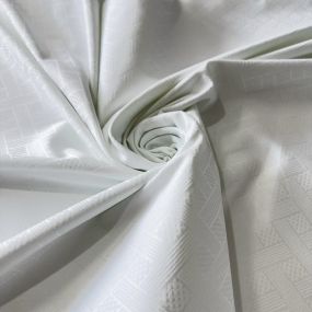 Tecido Sarja Lisa Branco Jacquard • Conexão Tecidos 2