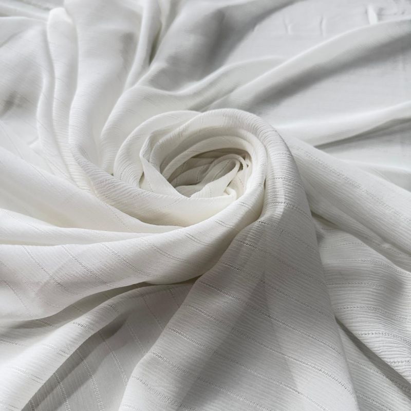 Tecido Chiffon De Seda Ajour Off White • Conexão Tecidos