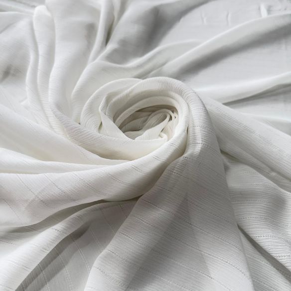Tecido Chiffon De Seda Ajour Off White • Conexão Tecidos