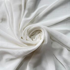 Tecido Chiffon De Seda Ajour Off White • Conexão Tecidos