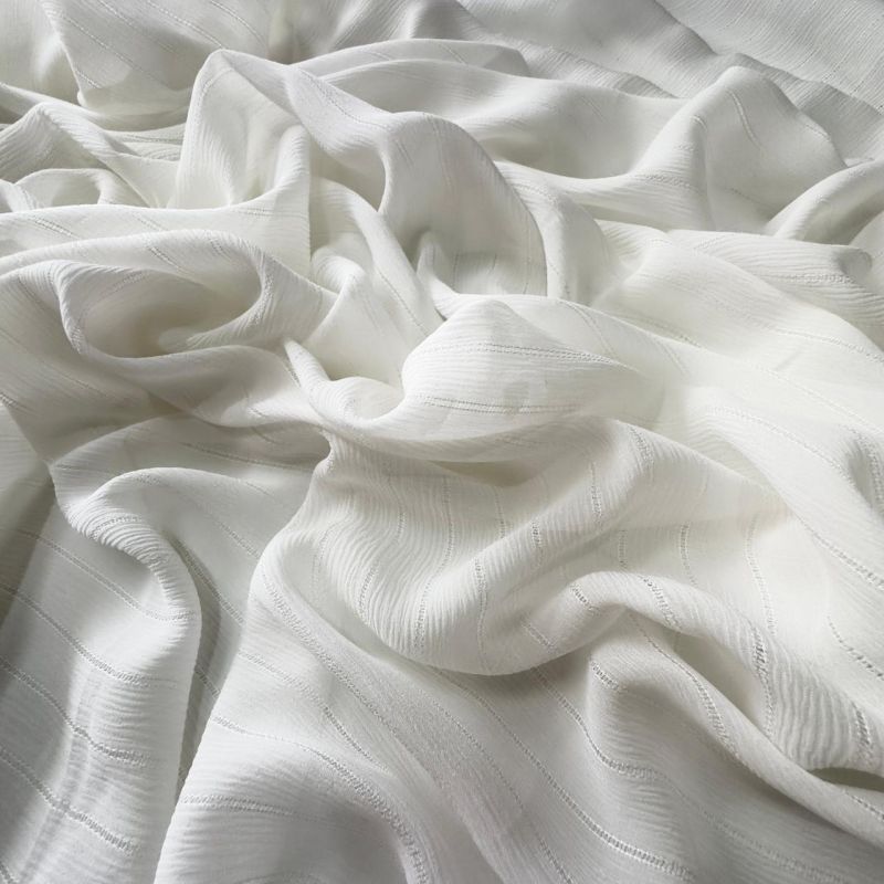 Tecido Chiffon De Seda Ajour Off White • Conexão Tecidos