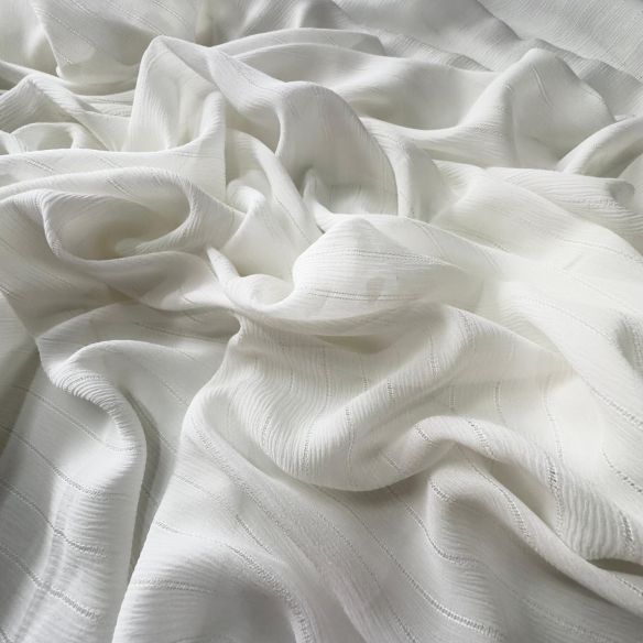 Tecido Chiffon De Seda Ajour Off White • Conexão Tecidos