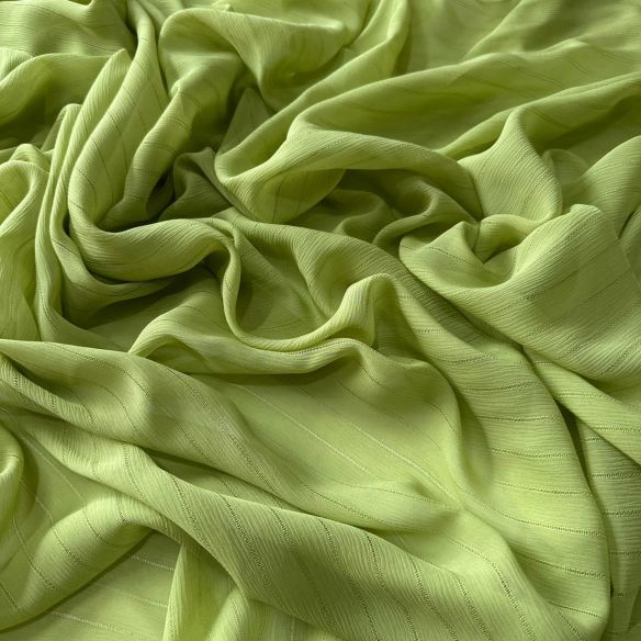 Tecido Chiffon De Seda Ajour Verde Pistache • Conexão Tecidos