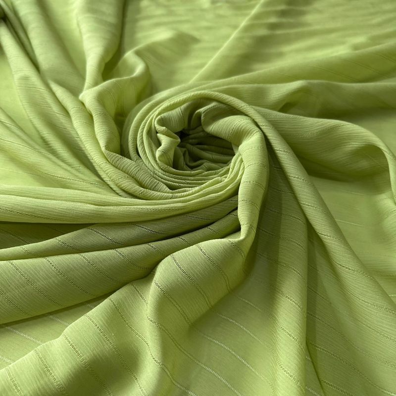 Tecido Chiffon De Seda Ajour Verde Pistache • Conexão Tecidos