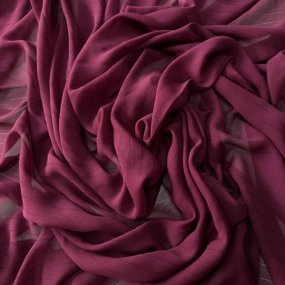 Tecido Chiffon De Seda Vinho Ameixado • Conexão Tecidos