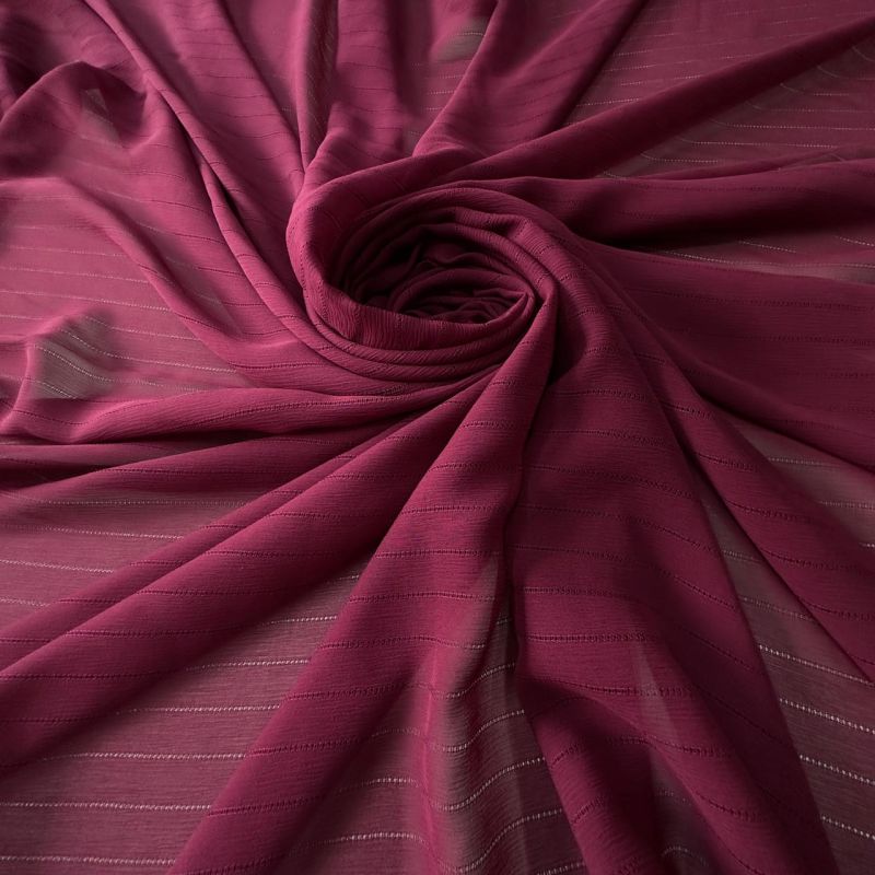 Tecido Chiffon De Seda Vinho Ameixado • Conexão Tecidos