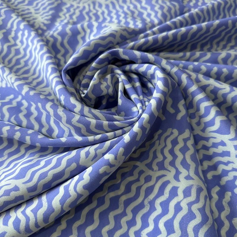 Tecido Crepe de Chine Estampado Corais