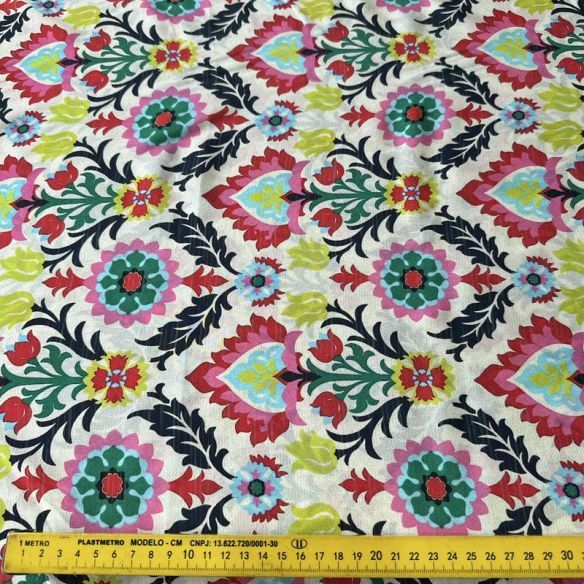 Tecido Crepe de Chine Estampado Desert Flower