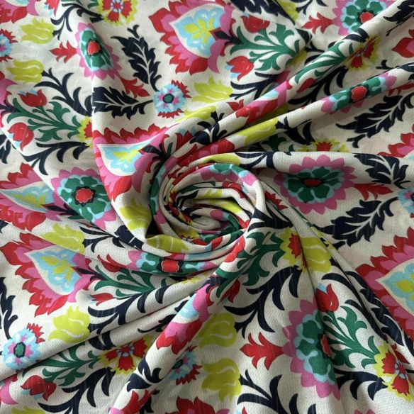 Tecido Crepe de Chine Estampado Desert Flower