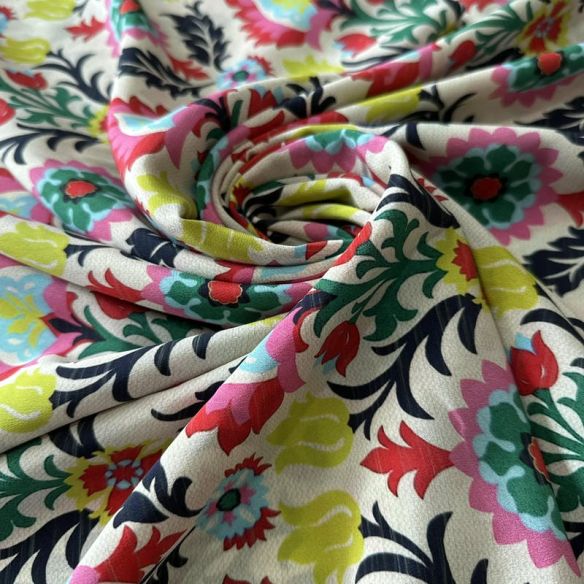 Tecido Crepe de Chine Estampado Desert Flower