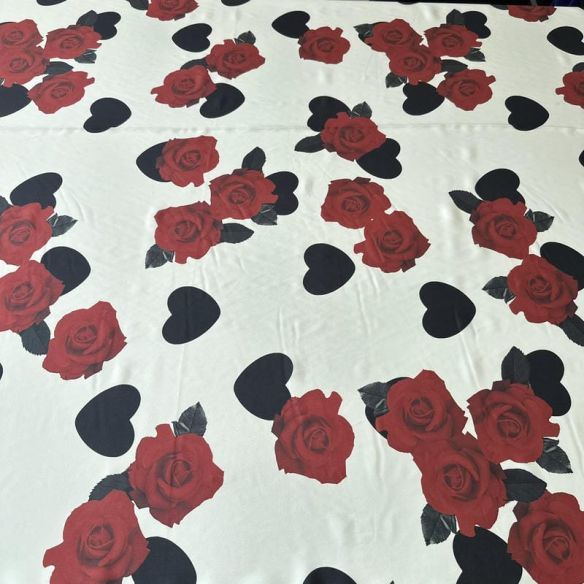 Tecido Crepe de Chine Estampado Vintage