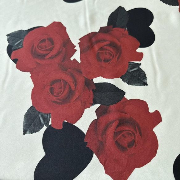 Tecido Crepe de Chine Estampado Vintage