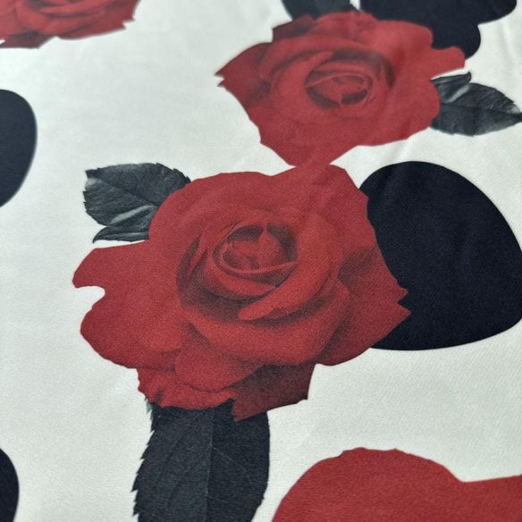 Tecido Crepe de Chine Estampado Vintage