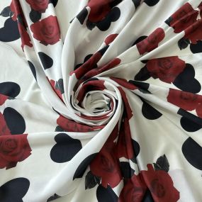 Tecido Crepe de Chine Estampado Vintage