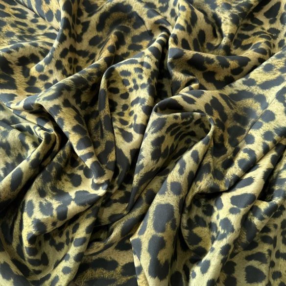 Tecido Crepe de Chine Estampado Animal Print V