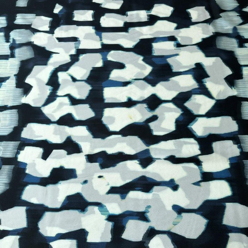 Tecido Crepe de Chine Estampado Abstrato Urban • Conexão Tecidos