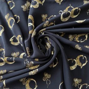 Tecido Crepe de Chine Estampado Golden Essence • Conexão Tecidos
