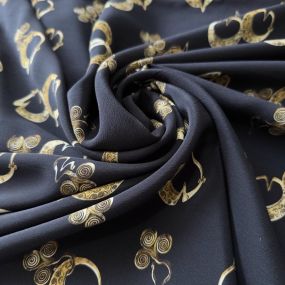 Tecido Crepe de Chine Estampado Golden Essence • Conexão Tecidos 2