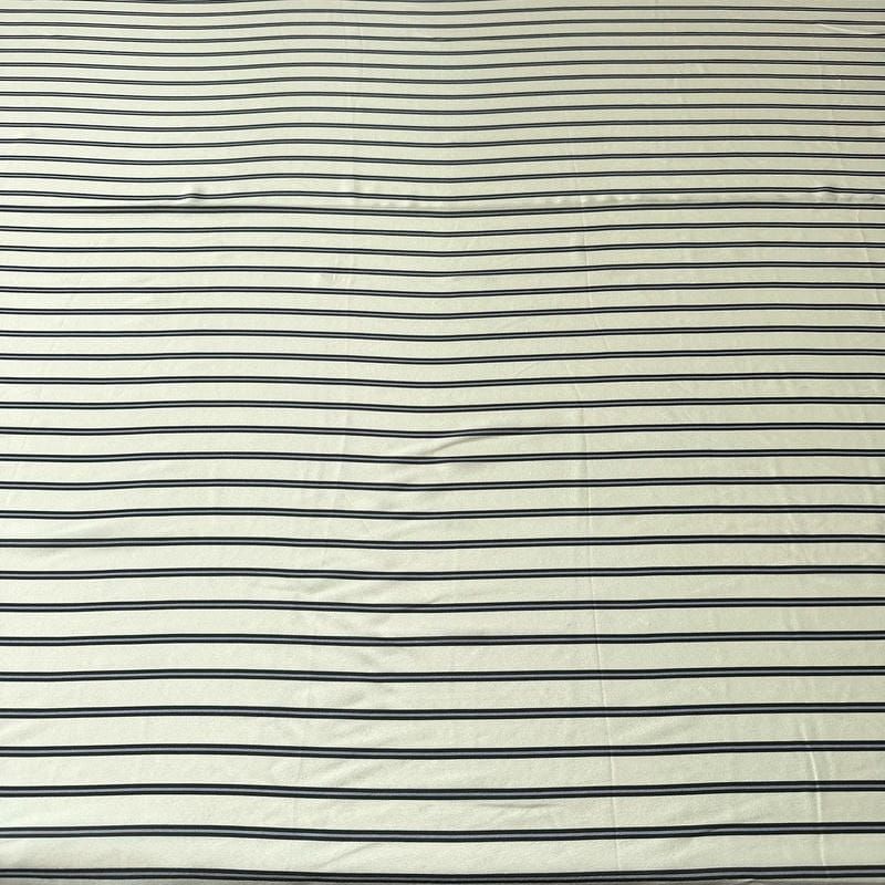 Tecido Crepe de Chine Estampado Fine Line Elegance • Conexão Tecidos