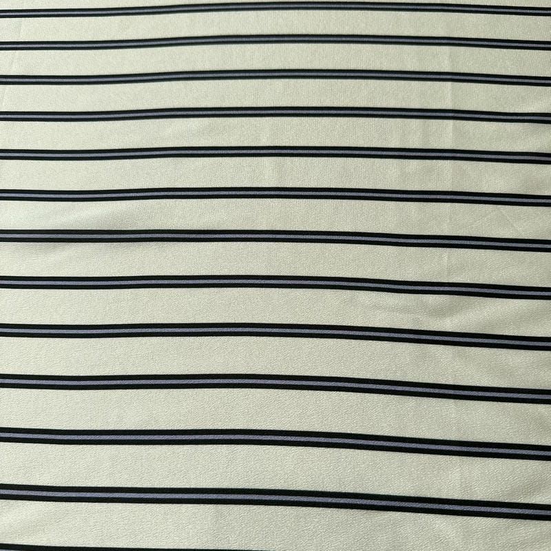 Tecido Crepe de Chine Estampado Fine Line Elegance • Conexão Tecidos