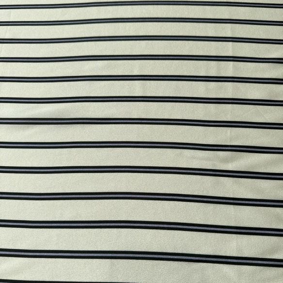 Tecido Crepe de Chine Estampado Fine Line Elegance • Conexão Tecidos