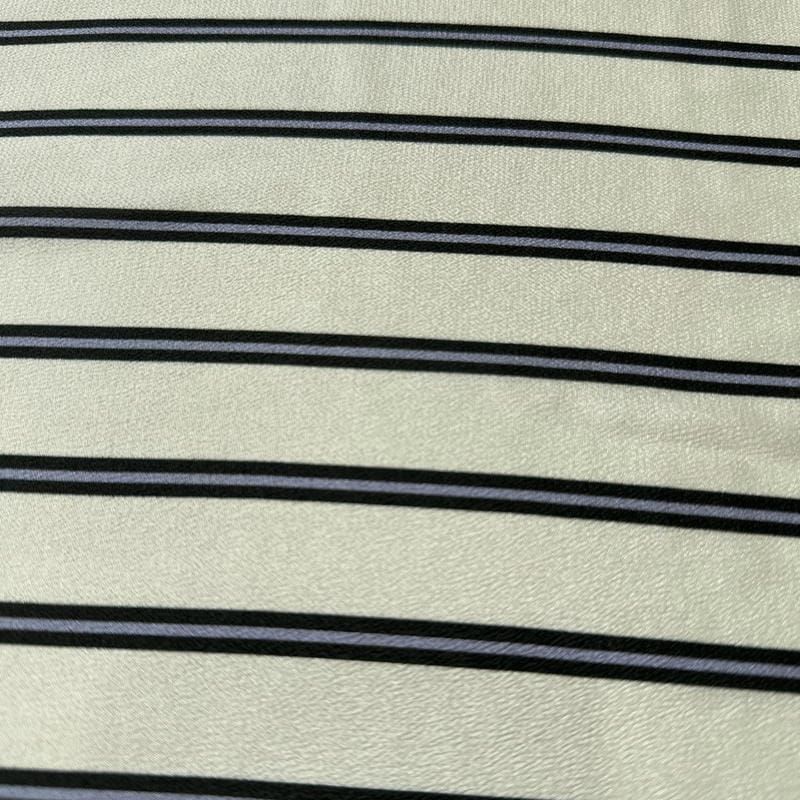 Tecido Crepe de Chine Estampado Fine Line Elegance • Conexão Tecidos