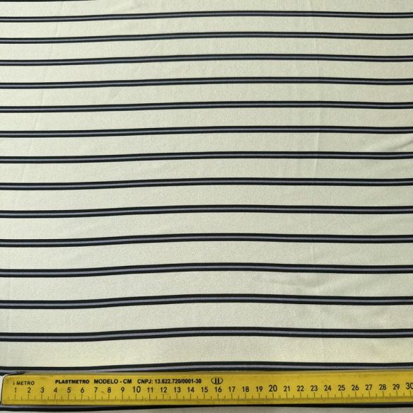 Tecido Crepe de Chine Estampado Fine Line Elegance • Conexão Tecidos