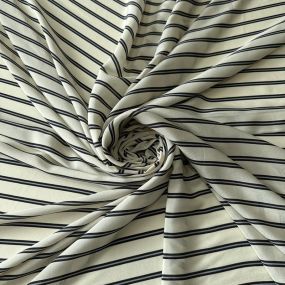 Tecido Crepe de Chine Estampado Fine Line Elegance • Conexão Tecidos